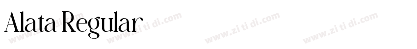 Alata Regular字体转换
